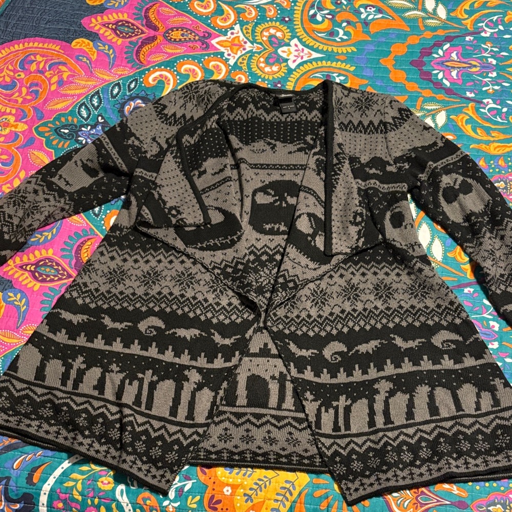 Torrid x Disney Black and Gray Nightmare Before Christmas Cardigan